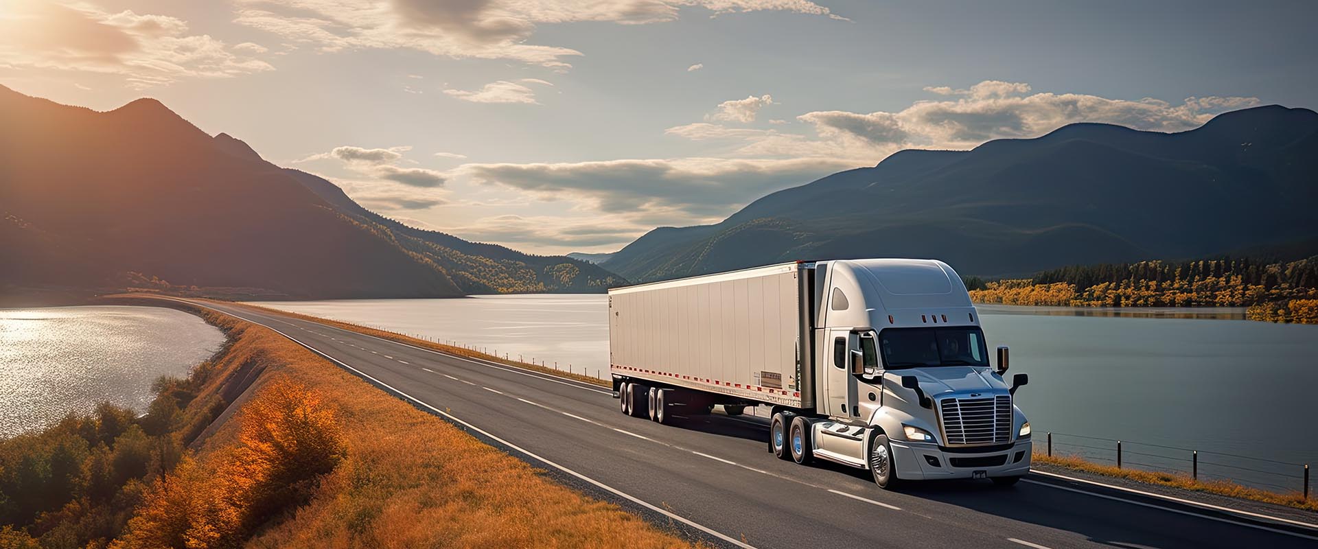 Truck on a highway