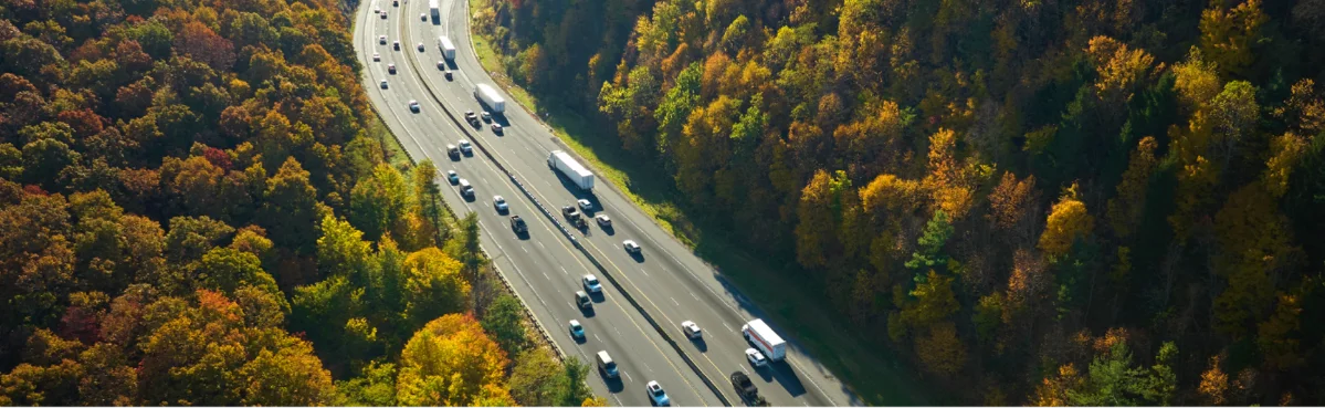 cars on highway