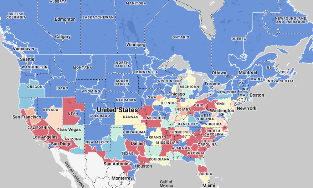 Dry Van Market Conditions Map