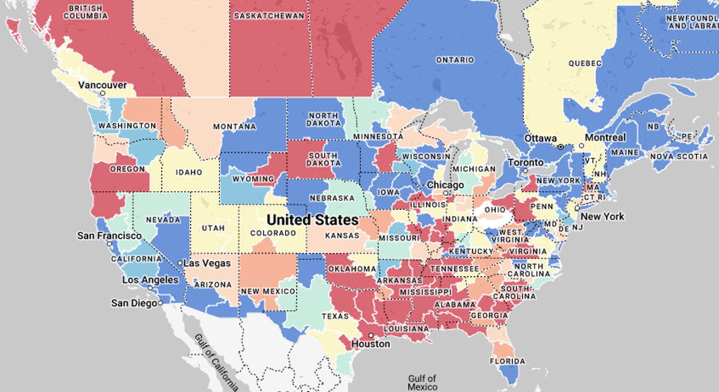 Flatbed Market Conditions Map