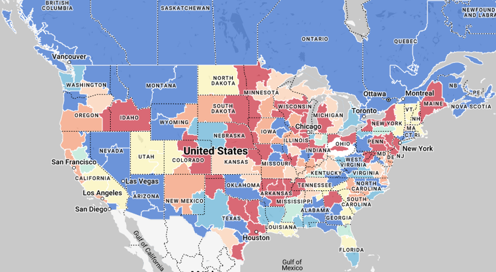 Reefer Market Conditions Map